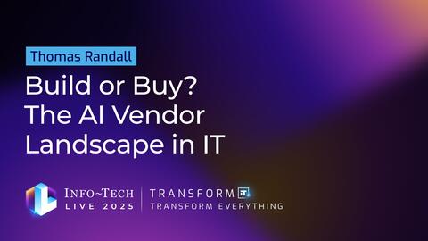 Content thumbnail for Build or Buy? The AI Vendor Landscape in IT 2025 Keynote