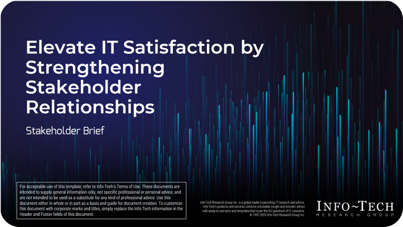 The image contains a screenshot of the Stakeholder Brief.